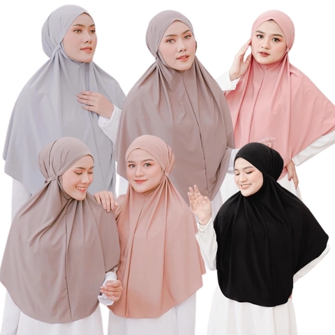 KAHASIL - Hijab Bergo Jilbab Instan Jersey Premium KHS4378